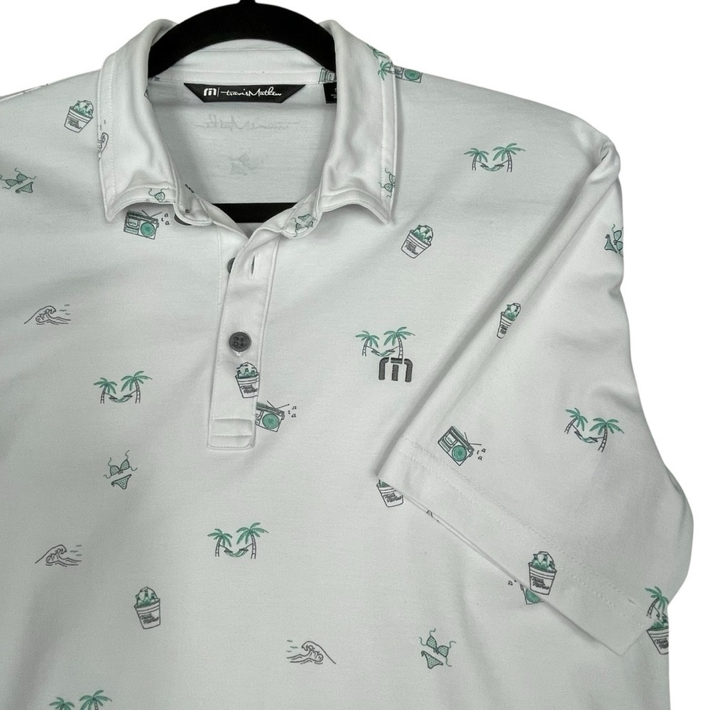 Travis Mathew Private Lounge Golf Casual Travel Quiet Luxury Fun Polo Shirt Sz S